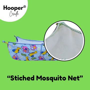 Hooper Soft Cloth Swing Baby Cradle/Ghodiyu/Khoyu Hammock in Cool Cotton Trendy Printed Design, Baby Cradle Cloth with Mosquito Net