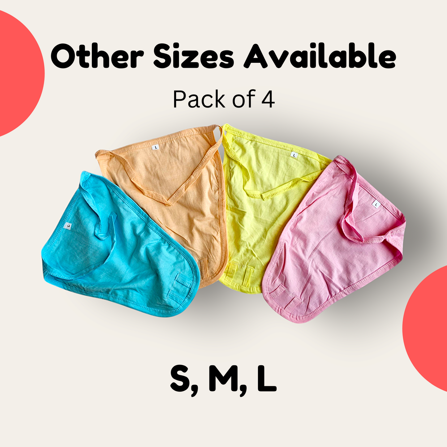 Hooper Baby's Cotton Cloth Diapers/Langot Double Layer U Shaped Tie Knot Closer Washable and Reusable Nappies