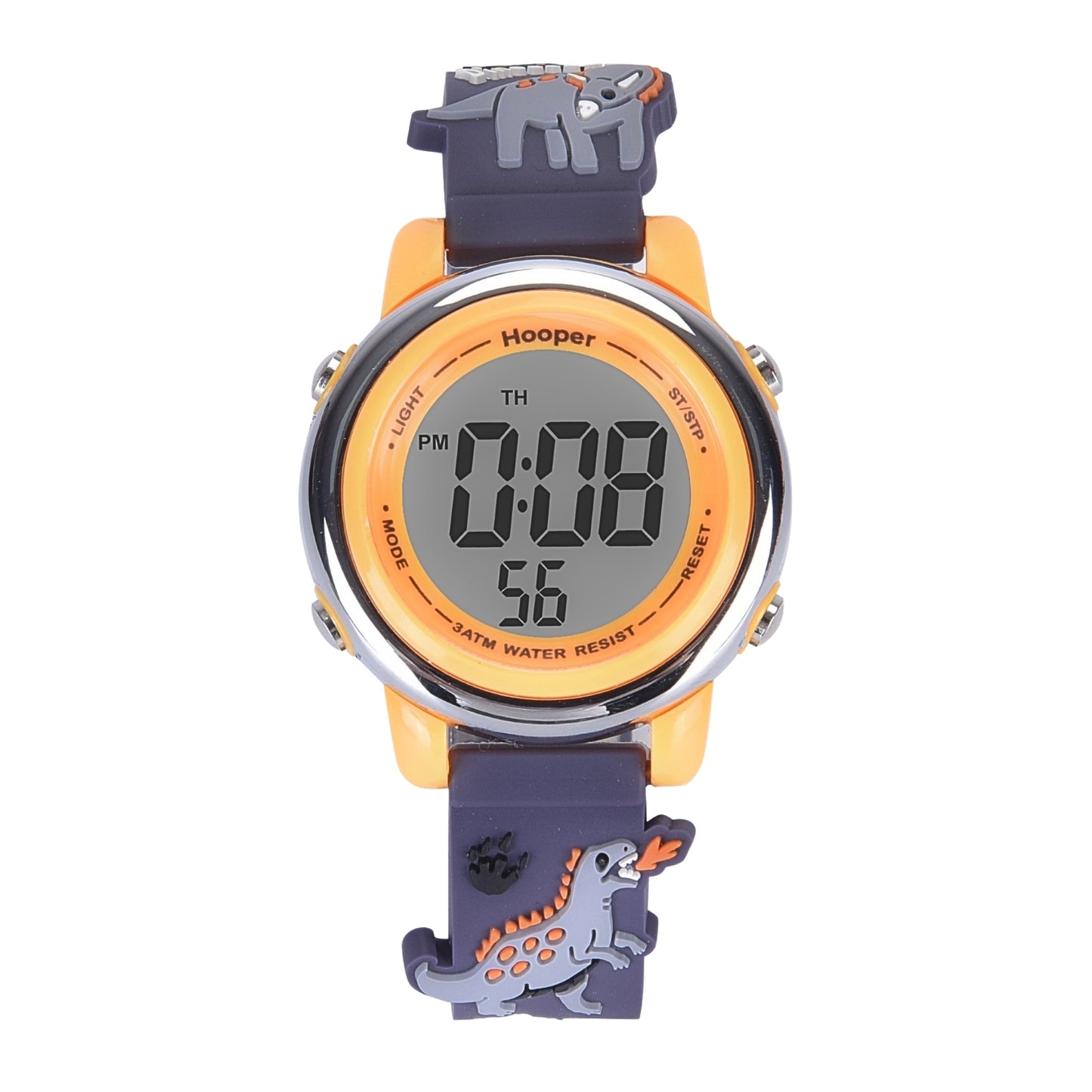 Hooper Premium Watches for Boys β 3D Cute LED 7 Colors Multifunction Digital Waterproof Watch for Kids 5-10 Years, Unbreakable Silicone Strap ( DINOSAURS )