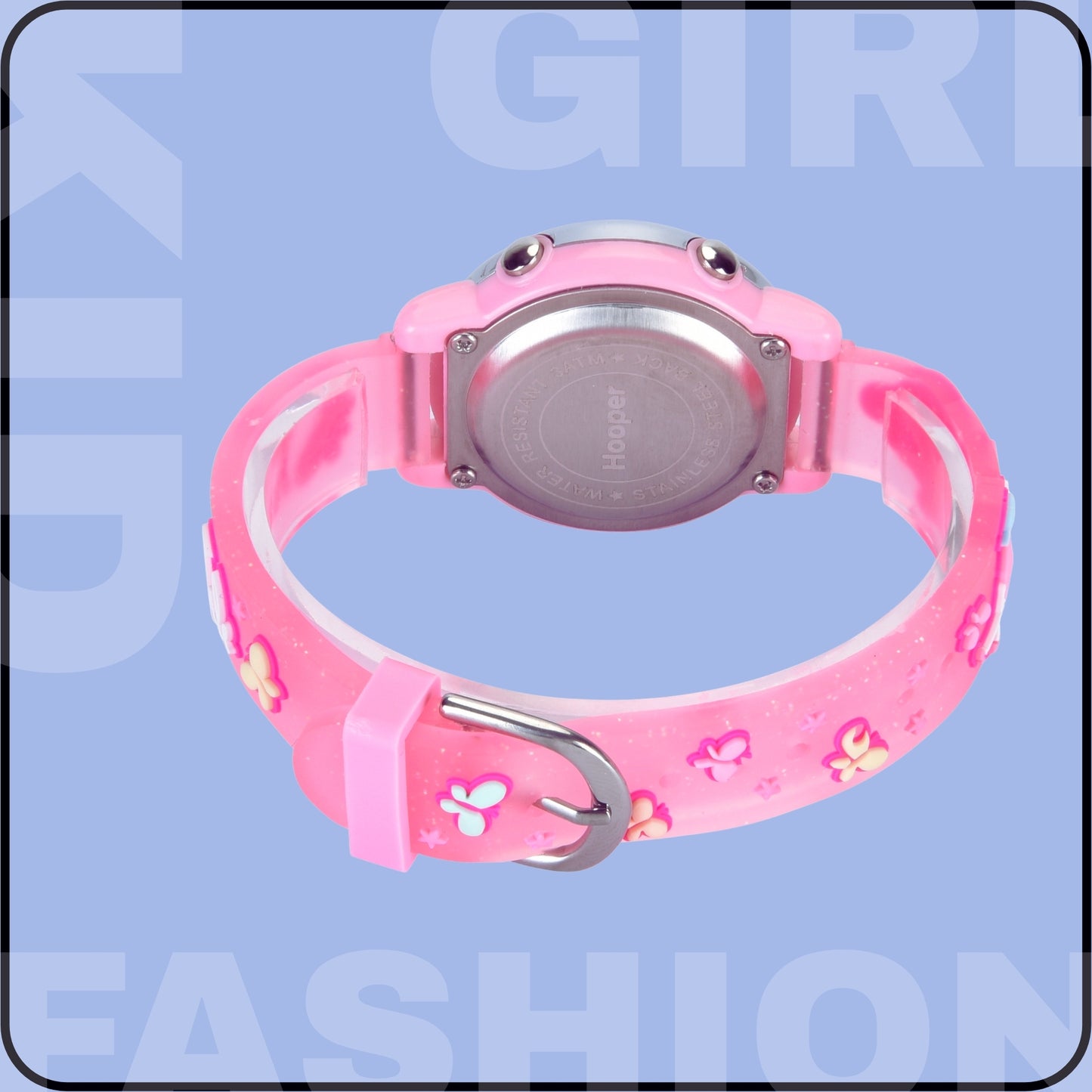 Hooper Premium Watches for Girls β 3D Cute LED 7 Colors Multifunction Digital Waterproof Watch for Kids 5-10 Years, Unbreakable Silicone Strap ( Fairy )