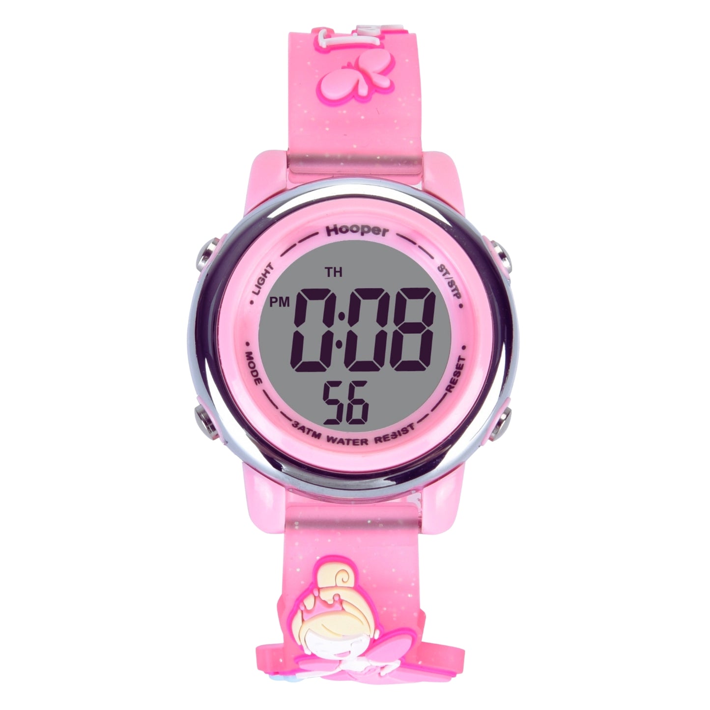 Hooper Premium Watches for Girls β 3D Cute LED 7 Colors Multifunction Digital Waterproof Watch for Kids 5-10 Years, Unbreakable Silicone Strap ( Fairy )