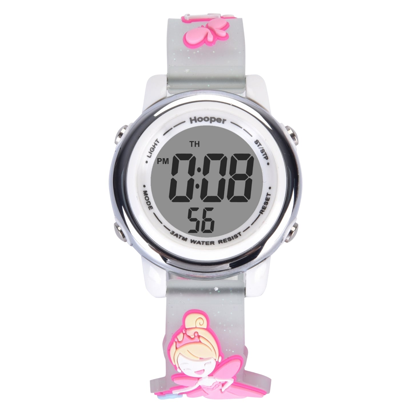 Hooper Premium Watches for Girls β 3D Cute LED 7 Colors Multifunction Digital Waterproof Watch for Kids 5-10 Years, Unbreakable Silicone Strap ( Fairy )