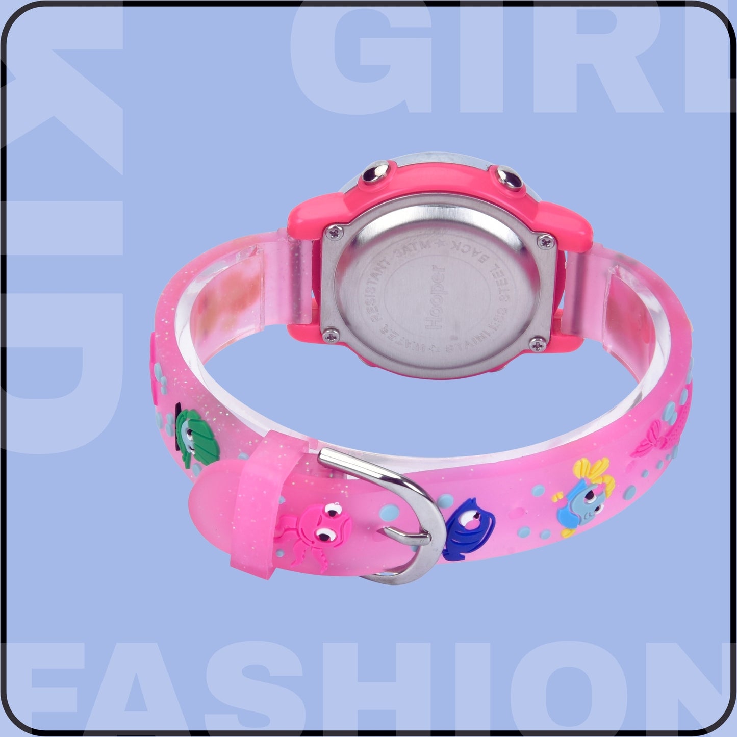 Hooper Premium Watches for Girls – 3D Cute LED 7 Colors Multifunction Digital Waterproof Watch for Kids 5-10 Years, Unbreakable Silicone Strap ( MERMAID )