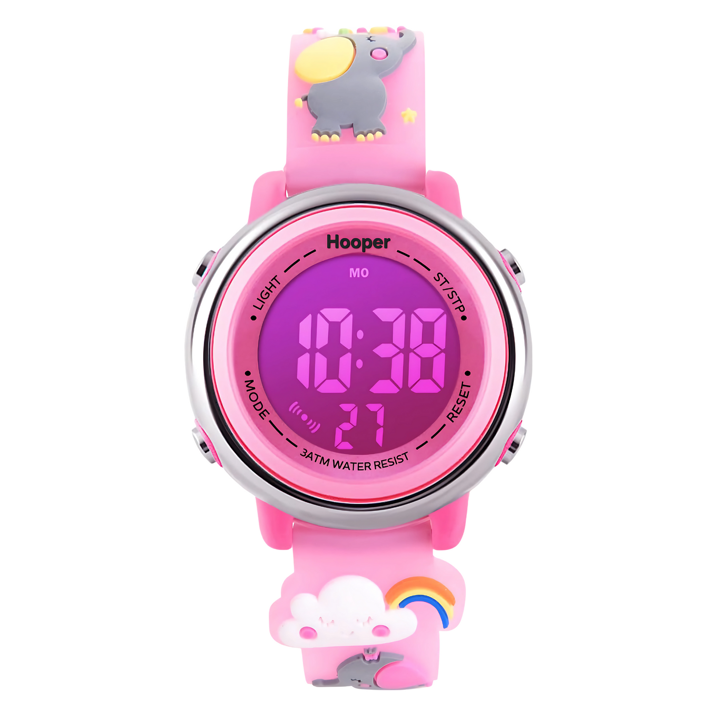 Hooper Unicorn Watches for Girls – 3D Cute LED 7 Colors Multifunction Digital Waterproof Watch for Kids 5-10 Years, Unbreakable Silicone Strap