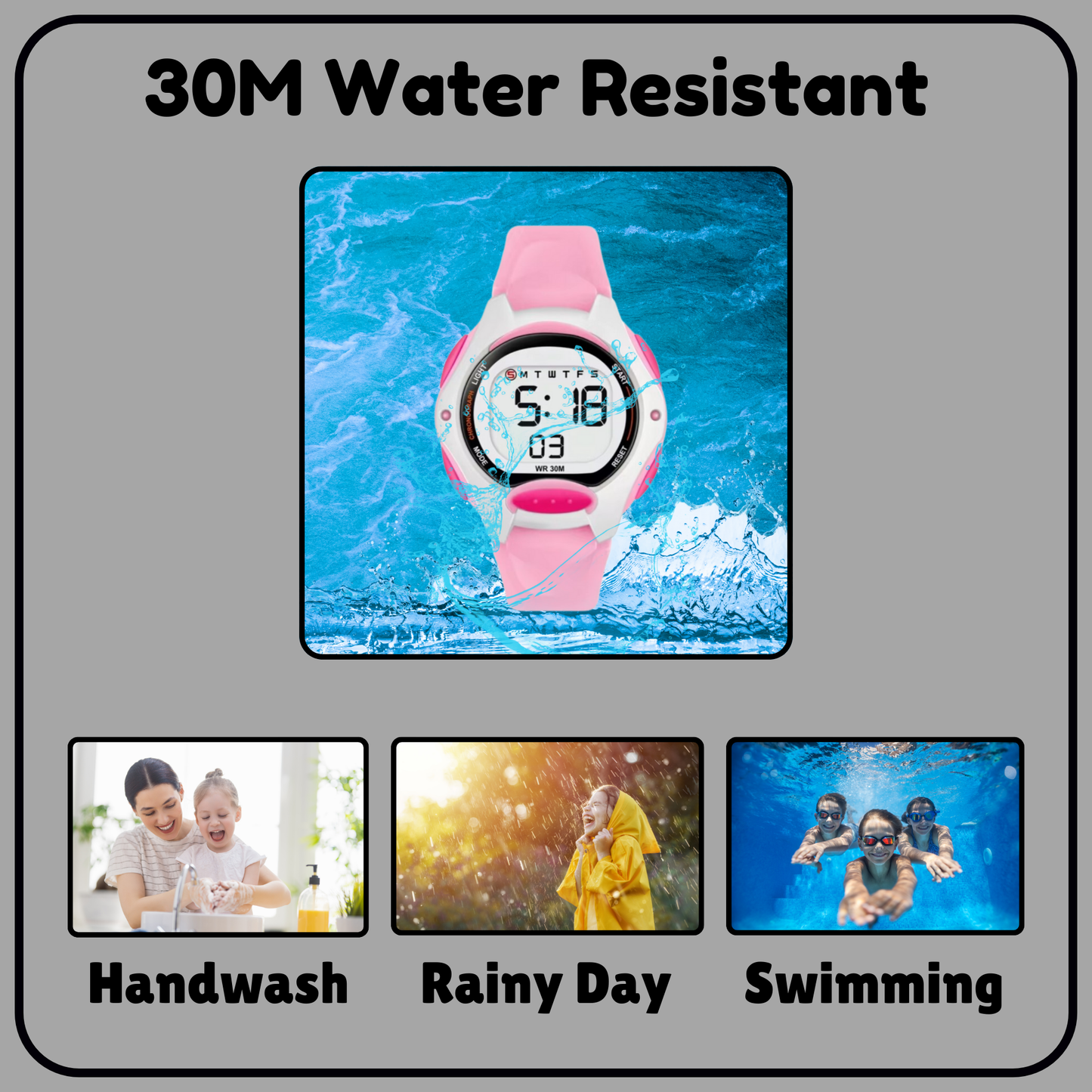 Hooper Kids Digital Watch for Boys and Girls, Multifunctional, sports Design, Age 5+