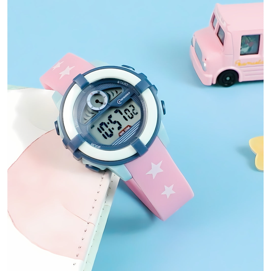 Hooper Kids Digital Sports LED Wrist Watch Boys Girls 5-12 Years Waterproof Multifunction Alarm Stopwatch Backlight Durable Strap Outdoor Casual Wear