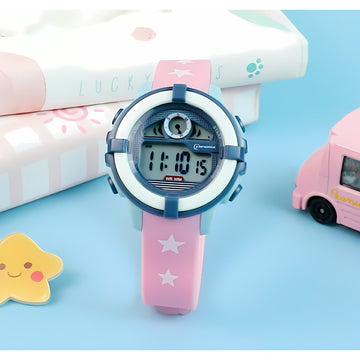 Hooper Kids Digital Sports LED Wrist Watch Boys Girls 5-12 Years Waterproof Multifunction Alarm Stopwatch Backlight Durable Strap Outdoor Casual Wear