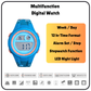 Hooper Kids Digital Sports LED Wrist Watch Boys Girls 5-12 Years Waterproof Multifunction Alarm Stopwatch Backlight Durable Strap Outdoor Casual Wear