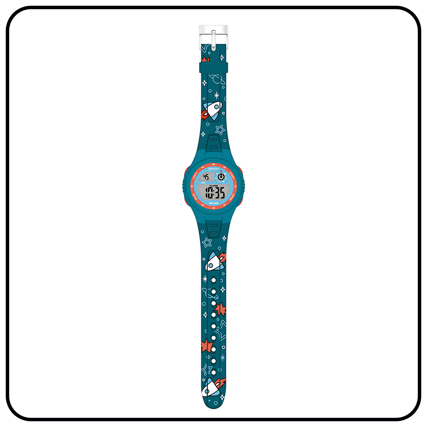 Hooper Kids Digital Sports LED Wrist Watch Boys Girls 5-12 Years Waterproof Multifunction Alarm Stopwatch Backlight Durable Strap Outdoor Casual Wear