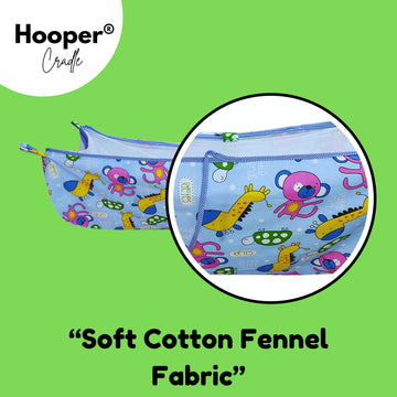 Hooper Soft Cloth Swing Baby Cradle/Ghodiyu/Khoyu Hammock in Cool Cotton Trendy Printed Design, Baby Cradle Cloth with Mosquito Net