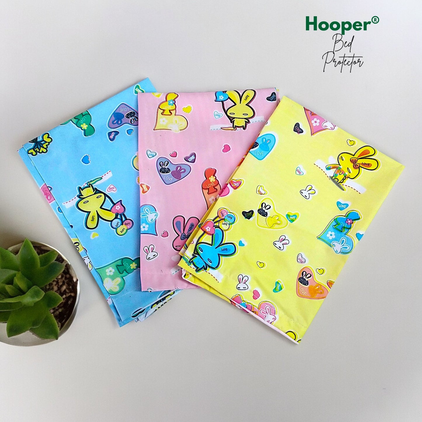 Hooper Plastic Baby Bed-Sheet | Wetting Protector Sheet | Mattress Sheet for Baby | Toddler Bed-Sheet | Thin, Printed Tiny Animal Pattern, Washable, Protects from Wetness (Multicolor Medium)