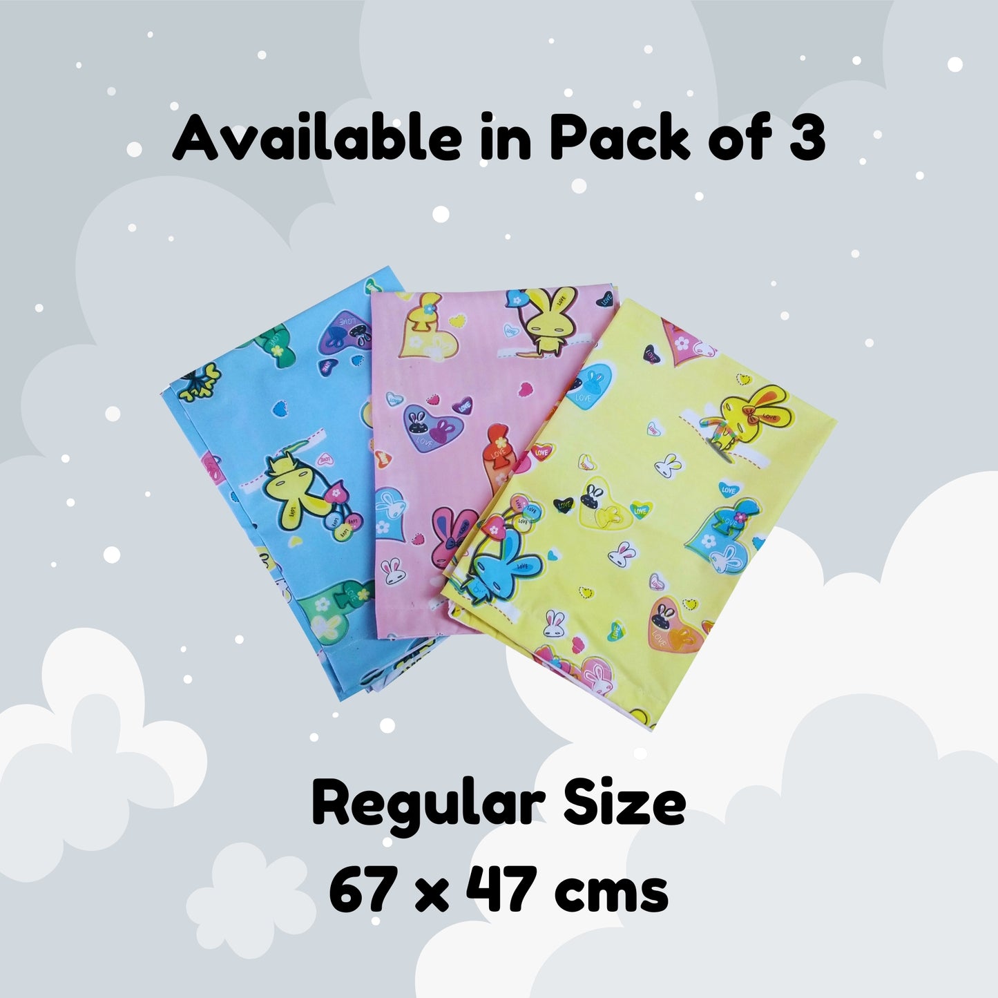 Hooper Plastic Baby Bed-Sheet | Wetting Protector Sheet | Mattress Sheet for Baby | Toddler Bed-Sheet | Thin, Printed Tiny Animal Pattern, Washable, Protects from Wetness (Multicolor Medium)
