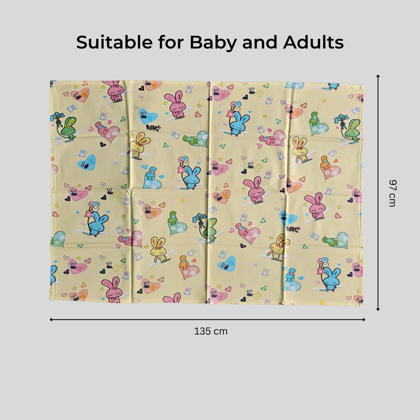 Hooper Plastic Baby Bed-Sheet | Wetting Protector Sheet | Mattress Sheet for Baby | Toddler Bed-Sheet | Thin, Printed Tiny Animal Pattern, Washable, Protects from Wetness, Large