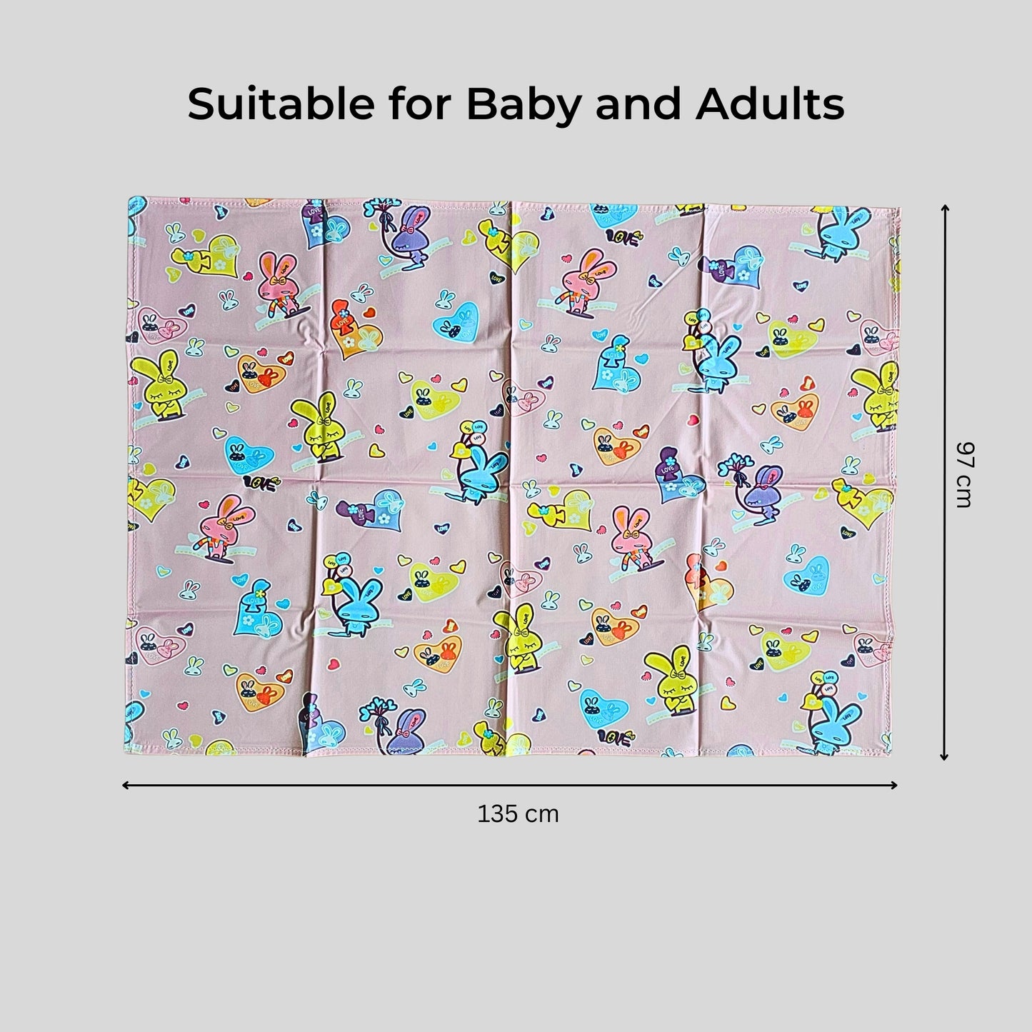 Hooper Plastic Baby Bed-Sheet | Wetting Protector Sheet | Mattress Sheet for Baby | Toddler Bed-Sheet | Thin, Printed Tiny Animal Pattern, Washable, Protects from Wetness, Large