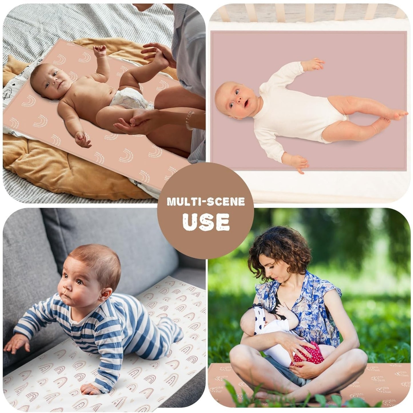 Hooper Plastic Baby Bed-Sheet | Wetting Protector Sheet | Mattress Sheet for Baby | Toddler Bed-Sheet | Thin, Printed Tiny Animal Pattern, Washable, Protects from Wetness (Multicolor Medium)