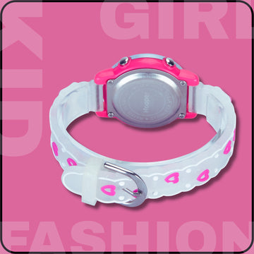 Hooper Premium Watches for Girls – 3D Cute ( BOWTIE PINK WHITE )