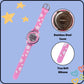 Hooper Premium Watches for Girls – 3D Cute LED 7 Colors Multifunction Digital Waterproof Watch for Kids 5-10 Years, Unbreakable Silicone Strap (CHERRY )