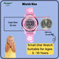 Hooper Premium Watches for Girls – 3D Cute LED 7 Colors Multifunction Digital Waterproof Watch for Kids 5-10 Years, Unbreakable Silicone Strap (CHERRY )