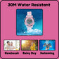 Hooper Premium Watches for Girls – 3D Cute LED 7 Colors Multifunction Digital Waterproof Watch for Kids 5-10 Years, Unbreakable Silicone Strap (CHERRY )