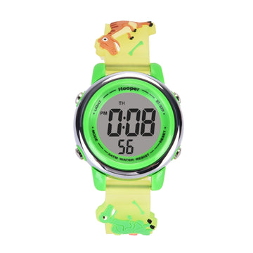 Hooper Premium Watches for Boys – 3D Cute LED 7 Colors Multifunction Digital Waterproof Watch for Kids 5-10 Years, Unbreakable Silicone Strap ( DINOSAURS )