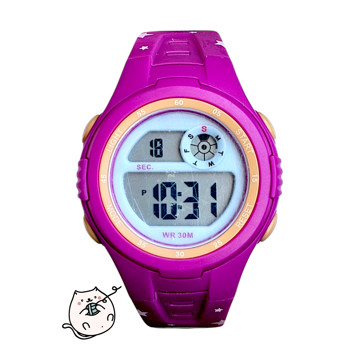 Hooper Kids Digital Sports LED Wrist Watch Boys Girls 5-12 Years Waterproof Multifunction Alarm Stopwatch Backlight Durable Strap Outdoor Casual Wear