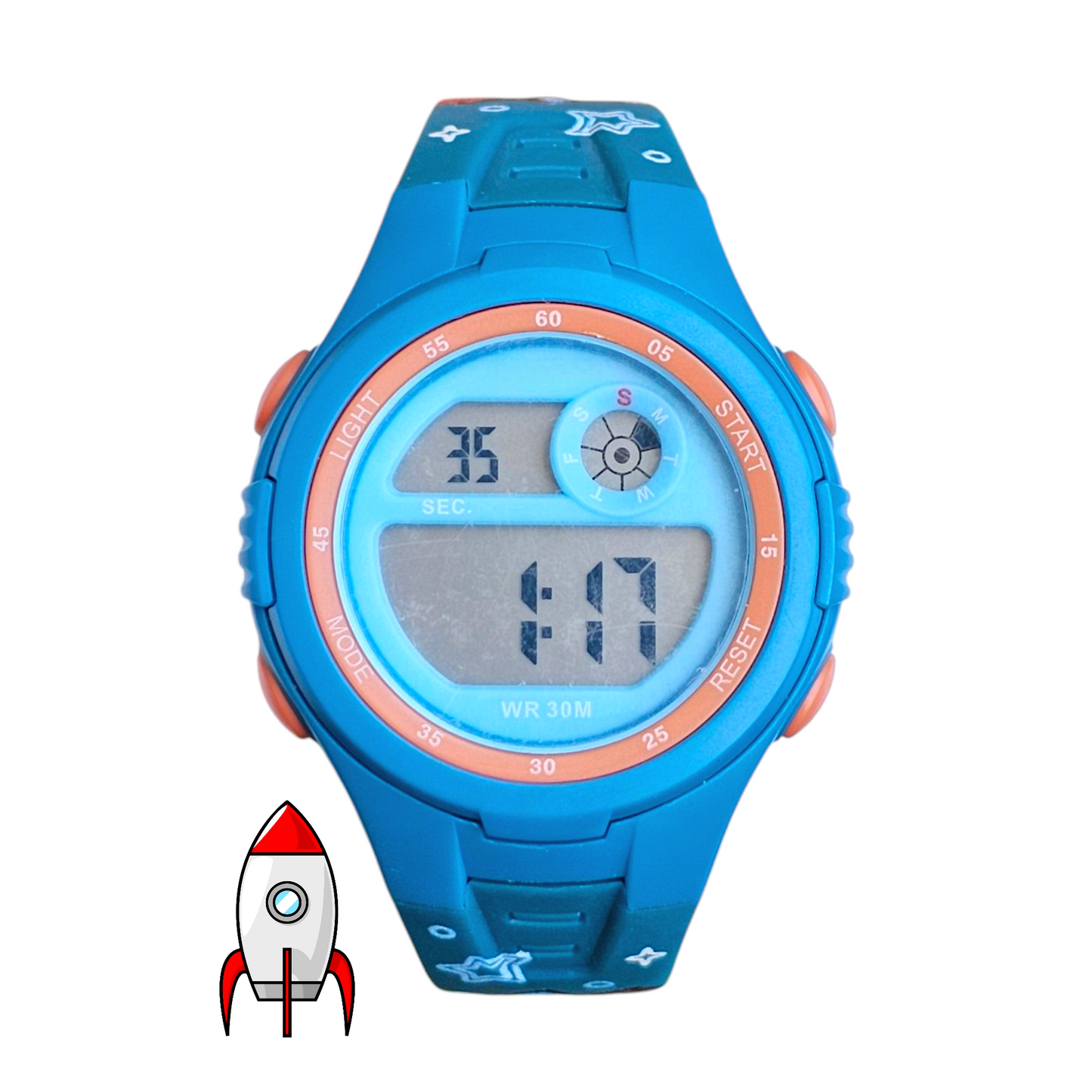 Hooper Kids Digital Sports LED Wrist Watch Boys Girls 5-12 Years Waterproof Multifunction Alarm Stopwatch Backlight Durable Strap Outdoor Casual Wear