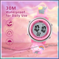 Hooper Unicorn Watches for Girls – 3D Cute LED 7 Colors Multifunction Digital Waterproof Watch for Kids 5-10 Years, Unbreakable Silicone Strap